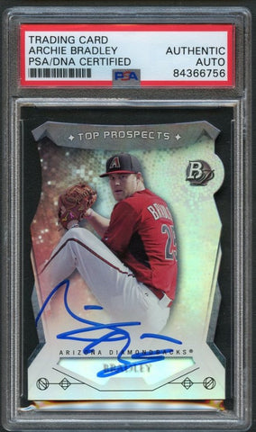 2014 BOWMAN PLATINUM DIE-CUT #TP-AB ARCHIE BRADLEY Signed Card PSA Slabbed Auto Rookie RC Dbacks