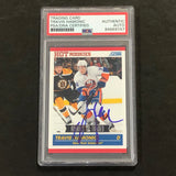 2011 Panini Hot Rookies #618 Travis Hamonic Signed Card AUTO PSA Slabbed Islanders