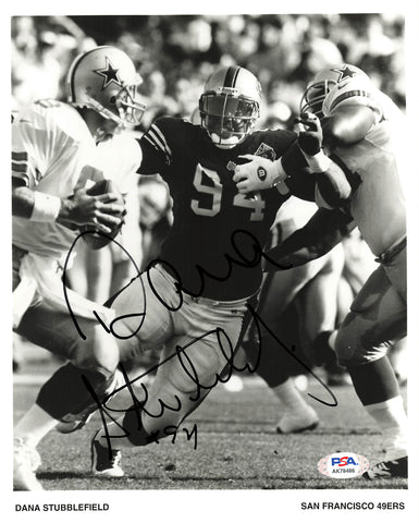 DANA STUBBLEFIELD signed 8x10 photo PSA/DNA San Francisco 49ers Autographed