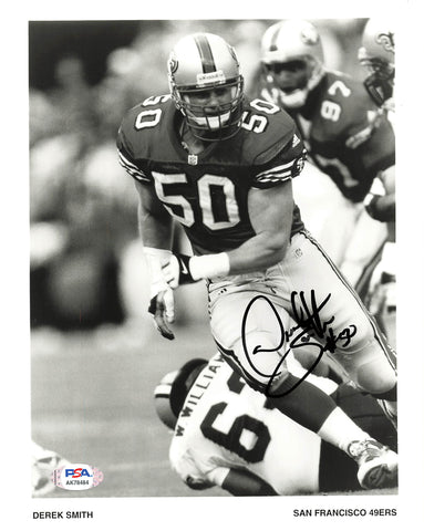 DEREK SMITH signed 8x10 photo PSA/DNA San Francisco 49ers Autographed