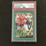 2007 Topps Total #308 Larry Johnson signed Card Slabbed PSA/DNA Kansas City Chiefs Autographed