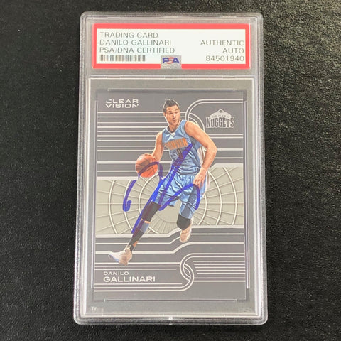 2015-16 Panini Clear Vision #60 Danilo Gallinari Signed AUTO PSA Slabbed Nuggets