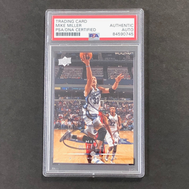 2008-09 Upper Deck Basketball #90 Mike Miller Signed Card AUTO PSA Slabbed Timberwolves