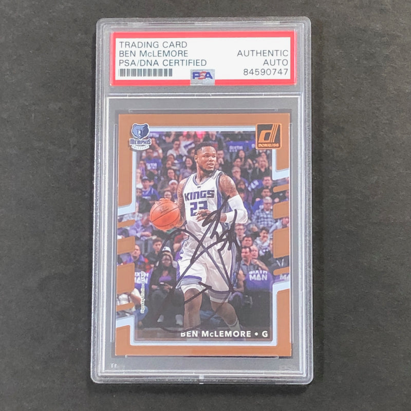 2017-18 Donruss Basketball #74 Ben McLemore Signed Card AUTO PSA Slabbed Grizzlies