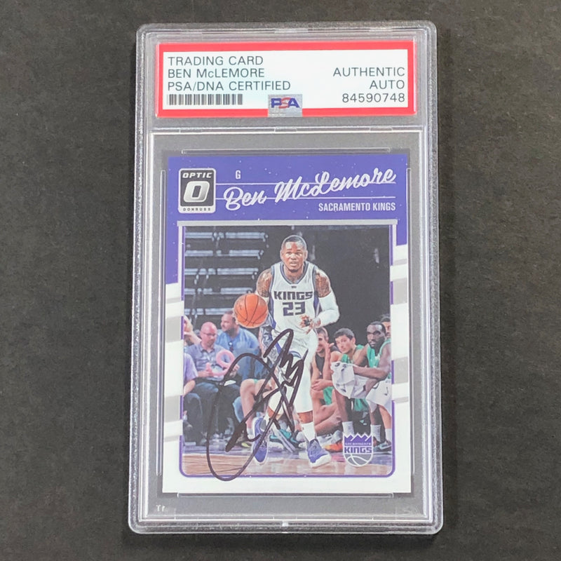 2016-17 Donruss Optic #55 Ben McLemore Signed Card AUTO PSA Slabbed Kings