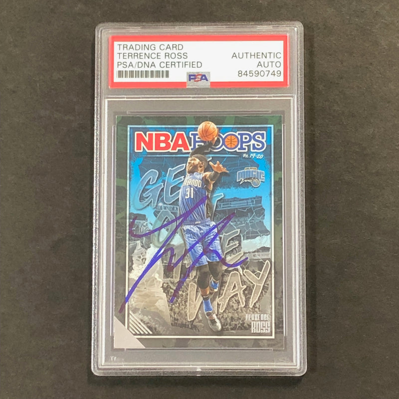 2019-20 NBA Hoops GET OUT THE WAY #19 Terrence Ross Signed Card AUTO PSA Slabbed Magic