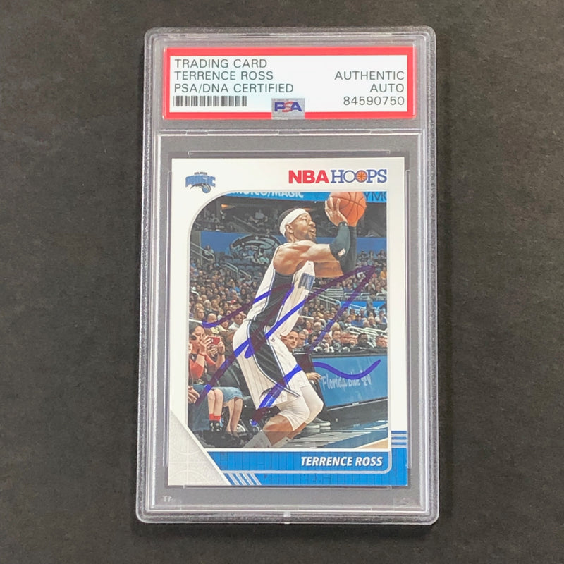 2019-20 NBA Hoops #143 Terrence Ross Signed Card AUTO PSA Slabbed Magic