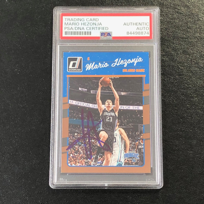 2016-17 Donruss Basketball #69 Mario Hezonja Signed Card AUTO PSA/DNA Slabbed Magic