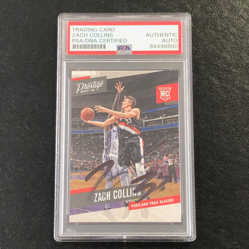 2017-18 Panini Prestige #160 Zach Collins Signed Rookie Card AUTO PSA Slabbed RC Blazers