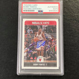 2017-18 NBA Hoops #24 Bobby Portis Signed Card AUTO PSA Slabbed Bulls