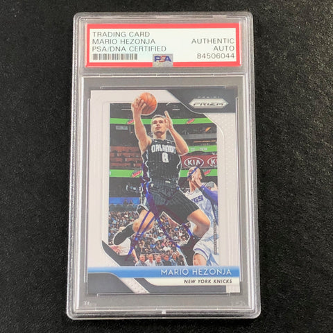 2018-19 Panini Prizm #257 Mario Hezonja Signed Card AUTO PSA/DNA Slabbed Magic