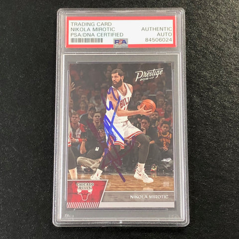 2016-17 Panini Prestige #123 Nikola Mirotic Signed Card AUTO PSA Slabbed Bulls