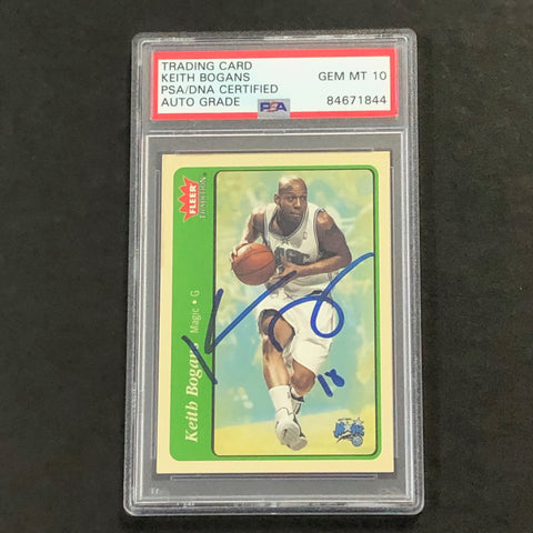 2004-05 Fleer #67 Keith Bogans Signed Card AUTO 10 PSA/DNA Slabbed Magic