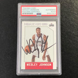 2015-16 NBA Hoops #233 Wesley Johnson Signed Card Autographed PSA Slabbed Clippers