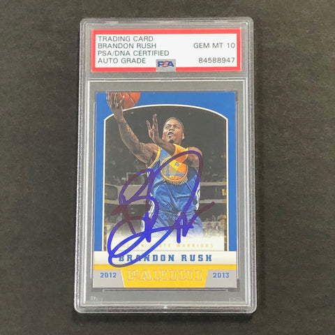 2012-13 Panini Basketball #22 Brandon Rush Signed Card AUTO 10 PSA Slabbed Warriors