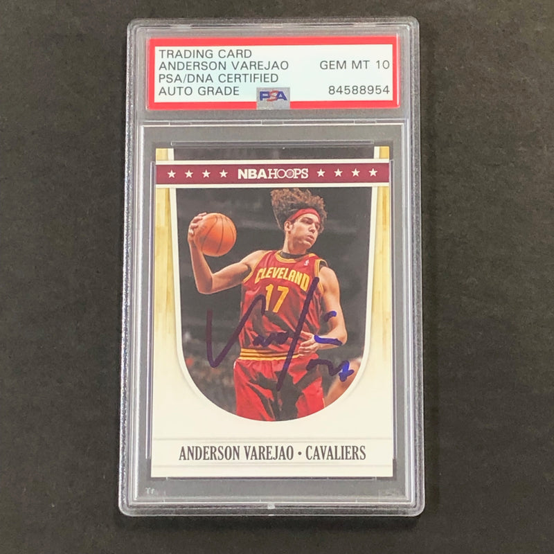 2011-12 NBA Hoops #34 Anderson Varejao Signed Card AUTO 10 PSA Slabbed Cavaliers