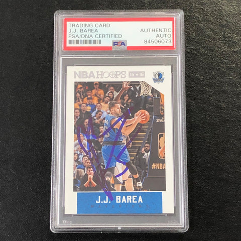 2015-16 NBA Hoops #211 JJ Barea Signed Card AUTO PSA/DNA Slabbed Mavericks