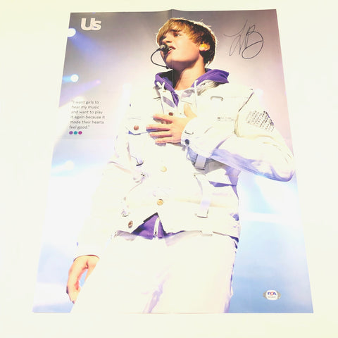 Justin Bieber Signed Poster PSA/DNA Autographed