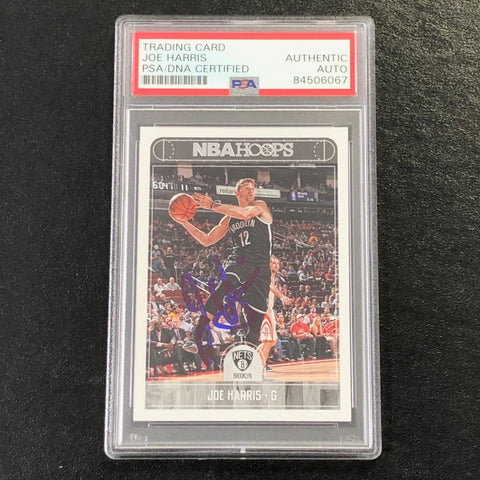 2017-18 NBA Hoops #136 Joe Harris Signed Card AUTO PSA Slabbed Nets