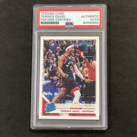 2019-2020 Panini Chronicles Rated Rookie #196 Terrence Davis Signed Card AUTO PSA Slabbed RC Raptors