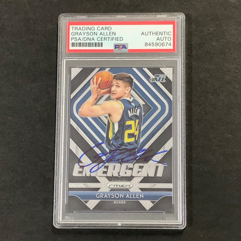 2018-19 Prizm Emergent #21 Grayson Allen Signed Card AUTO PSA/DNA Slabbed Autographed RC Jazz