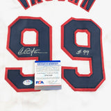 Charlie Sheen signed jersey PSA/DNA Cleveland Autographed Rick Vaughn Ricky Major League