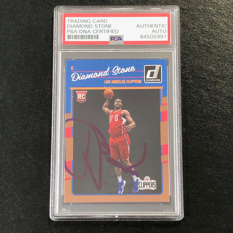 2016 Donruss #182 Diamond Stone Signed Card Auto PSA Slabbed RC Clippers