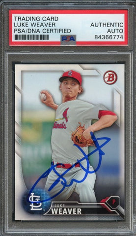 2016 Bowman #BP141 Luke Weaver Signed Card PSA Slabbed Auto Cardinals