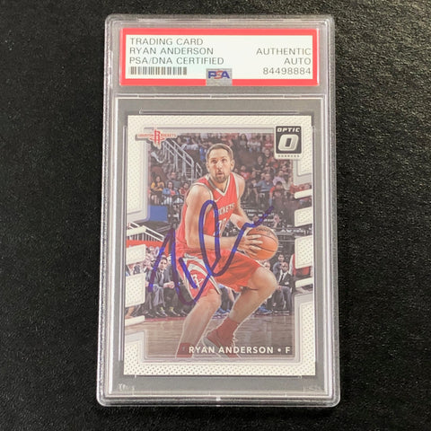 2017-18 Donruss Optic #55 Ryan Anderson Signed Card AUTO PSA Slabbed Rockets