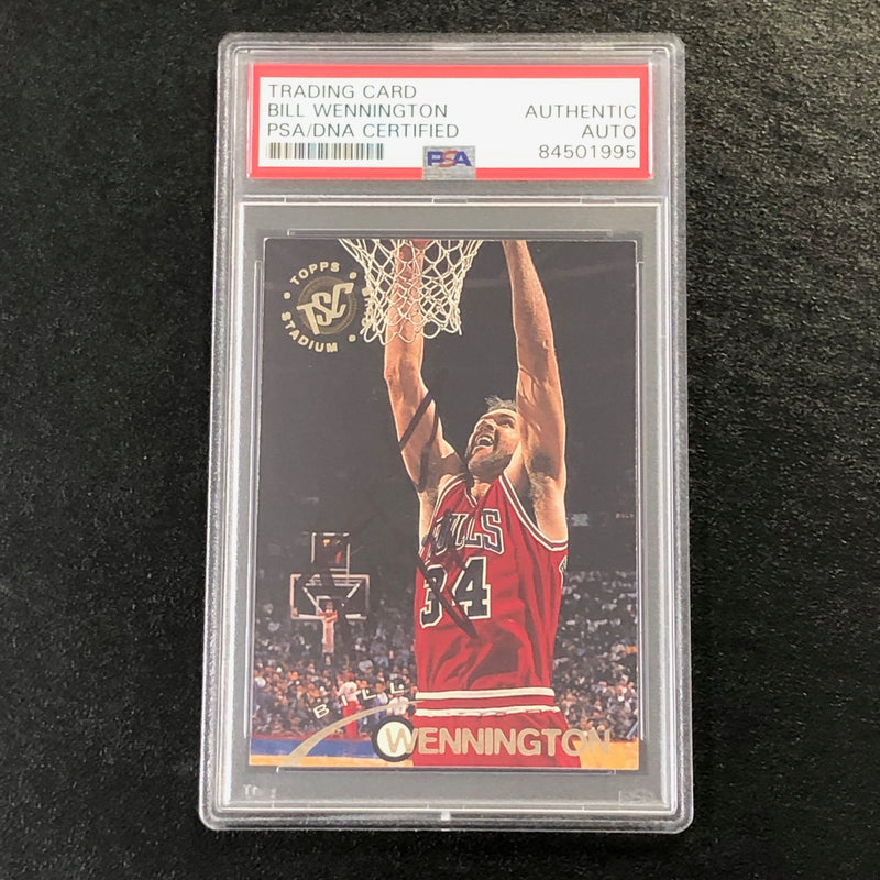 1994-95 Stadium Club #231 Bill Wennington  Signed Card AUTO PSA Slabbed Bulls