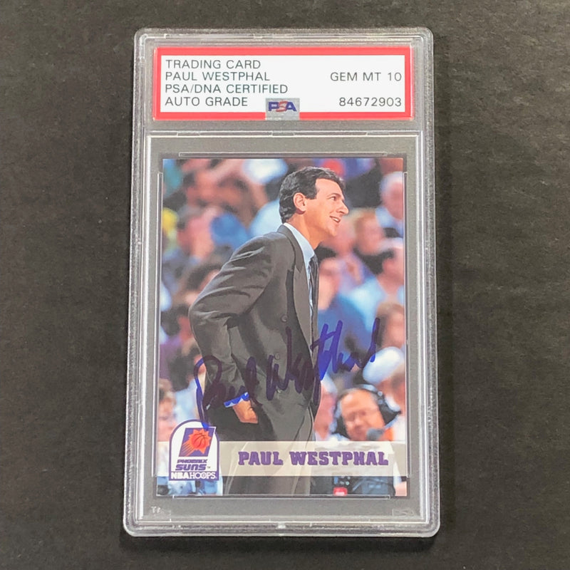 1993-94 Skybox #250 Paul Westphal Signed Card Auto Grade 10 PSA Slabbed Suns