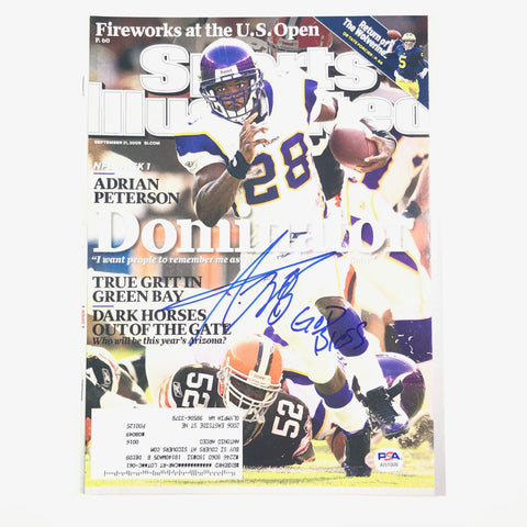 Adrian Peterson Signed SI Magazine PSA/DNA Minnesota Vikings Autographed