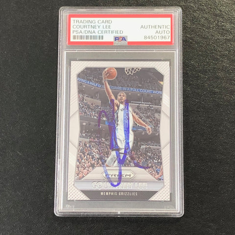 2015-16 Panini Prizm #44 Courtney Lee Signed Card AUTO PSA Slabbed Grizzlies