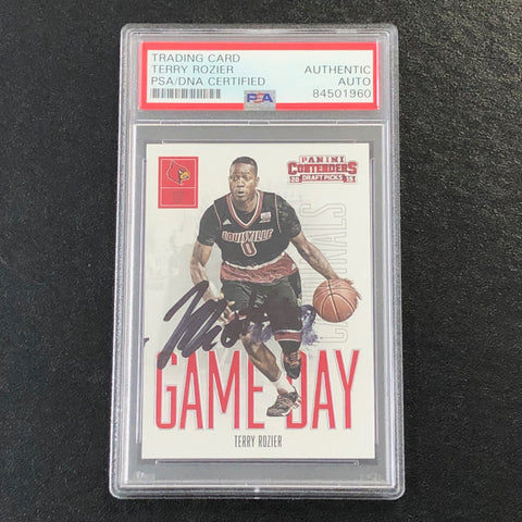 2015-16 Contenders Draft Picks Game Day #41 Terry Rozier Signed Card AUTO PSA/DNA Slabbed Louisville