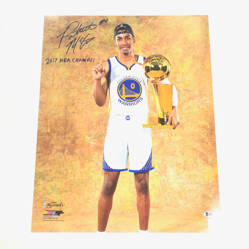 Patrick McCaw signed 16x20 photo BAS Beckett Golden State Warriors Autographed