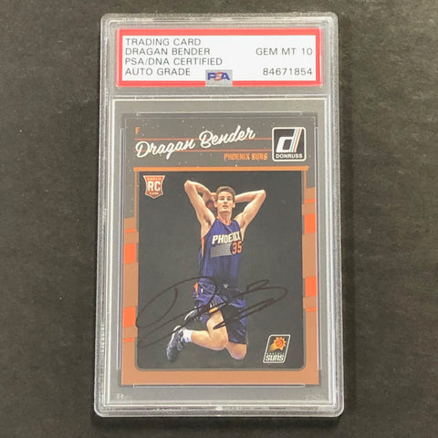 2016-17 Panini Donruss #154 Dragan Bender Signed Card AUTO PSA Slabbed RC Suns