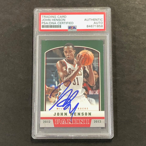 2012-13 Panini #235 John Henson Signed Card AUTO PSA Slabbed