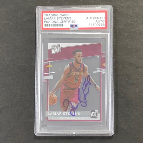 2020-21 Donruss Clearly Rated Rookie #55 Lamar Stevens Signed Card AUTO PSA Slabbed RC Cavaliers