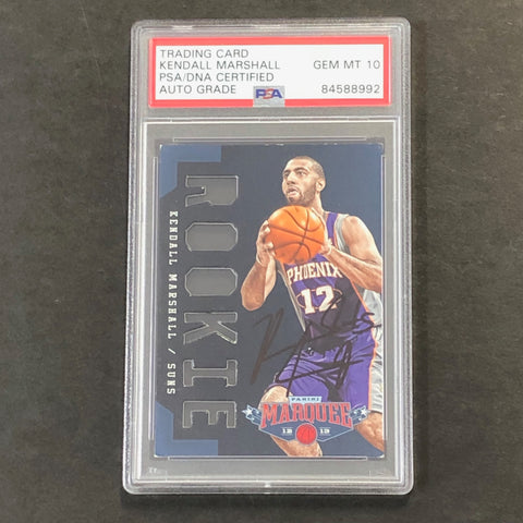 2012-13 Panini Marquee #378 Kendall Marshall Signed Card AUTO 10 PSA Slabbed RC Suns