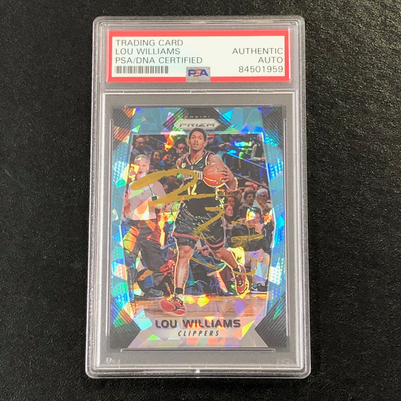 2017-18 Panini Prizm #218 Louis Lou Williams Signed Card AUTO PSA Slabbed Clippers