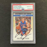 2011-12 NBA Hoops #57 Jonas Jerebko Signed Card AUTO 10 PSA Slabbed Pistons