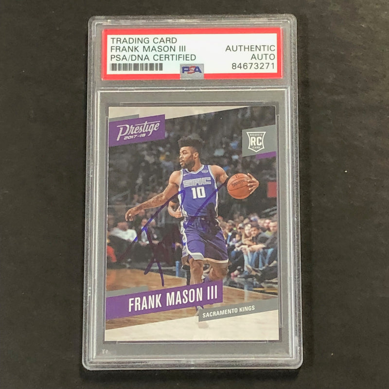 2017-18 Panini Prestige #183 Frank Mason III Signed Card AUTO PSA Slabbed RC Kings