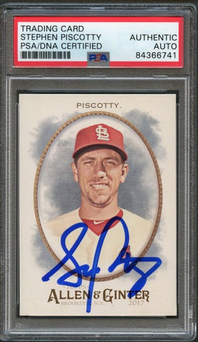 2017 Topps Allen and Ginter #98 Stephen Piscotty Signed Card PSA Slabbed Auto Cardinals