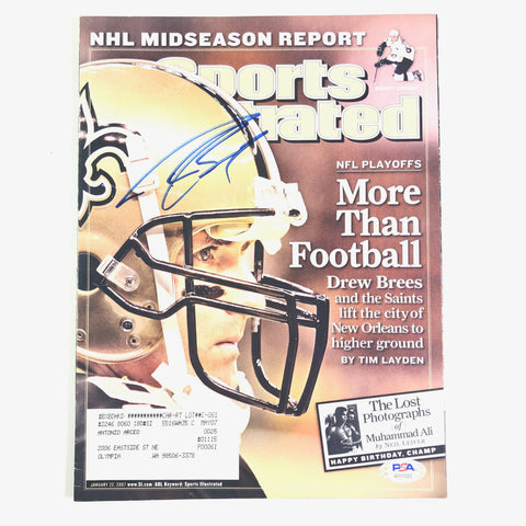 Drew Brees Signed SI Magazine PSA/DNA Sports Illustrated Saints