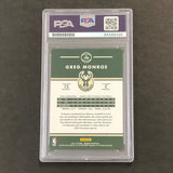 2015-16 Donruss Basketball #186 Greg Monroe Signed Card AUTO PSA Slabbed Bucks