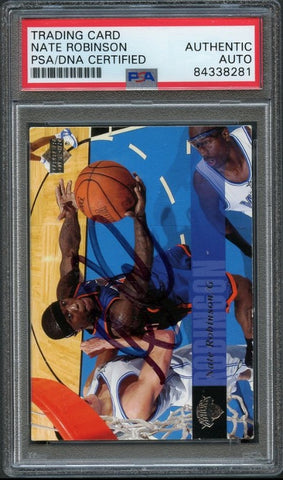 2006-07 Upper Deck #135 Nate Robinson Signed Card AUTO PSA Slabbed Knicks