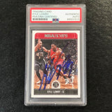 2017-18 NBA Hoops #176 Kyle Lowry Signed Card AUTO PSA Slabbed Raptors