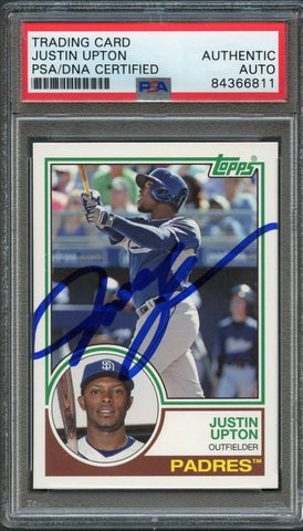 2015 Topps Archives #223 Justin Upton Signed Card PSA Slabbed Auto Padres