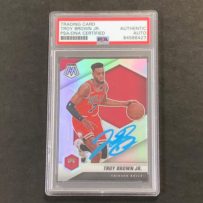 2020-21 Panini Mosaic Silver #11 TROY BROWN JR. Signed Card AUTO PSA Slabbed Bulls