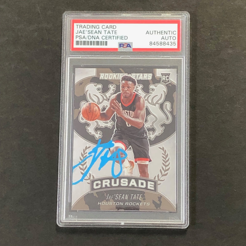 2020-21 Crusade Rookies & Stars #517 JAE'SEAN TATE Signed Card AUTO PSA Slabbed RC Rockets